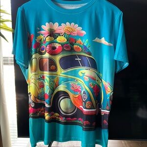 Colorful Floral Car Kids T-Shirt